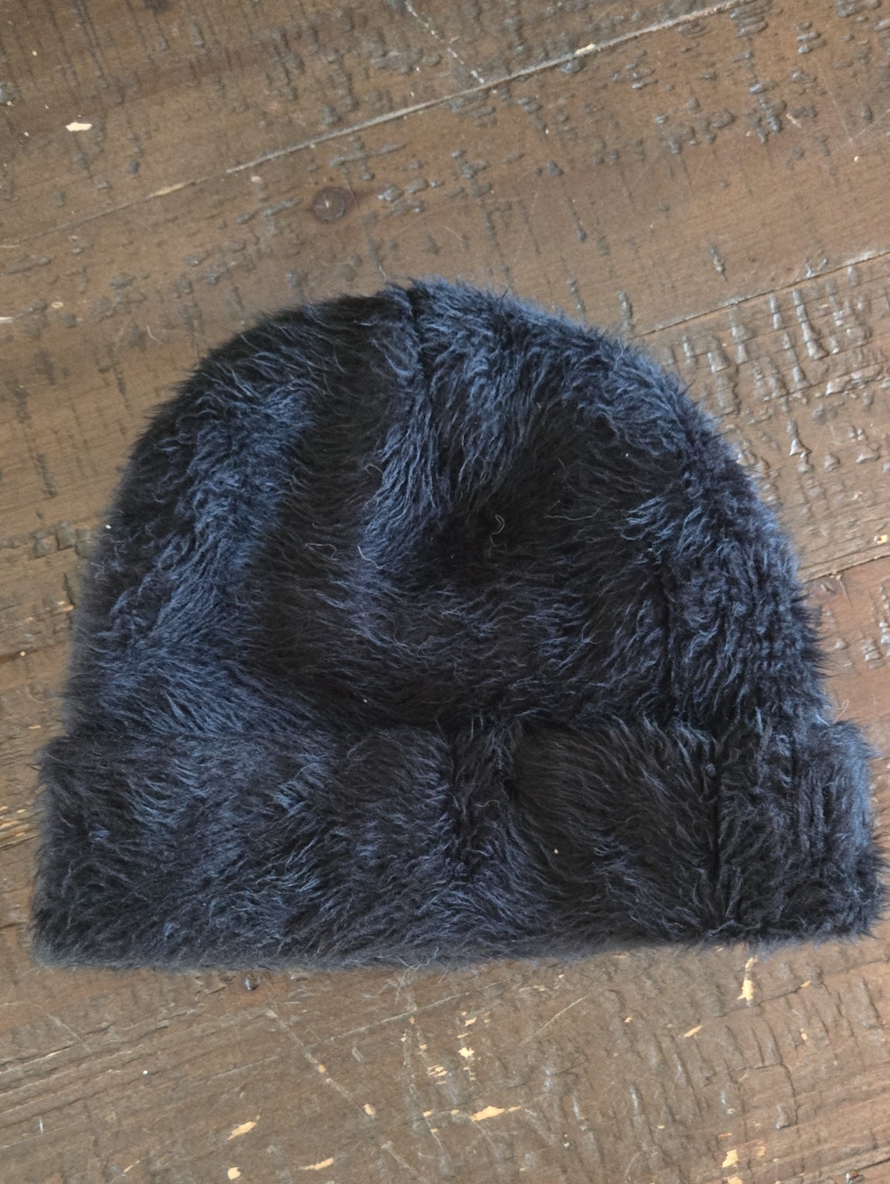 Croft & Barrow Black Faux Fur Beanie Winter Hat Soft Plush